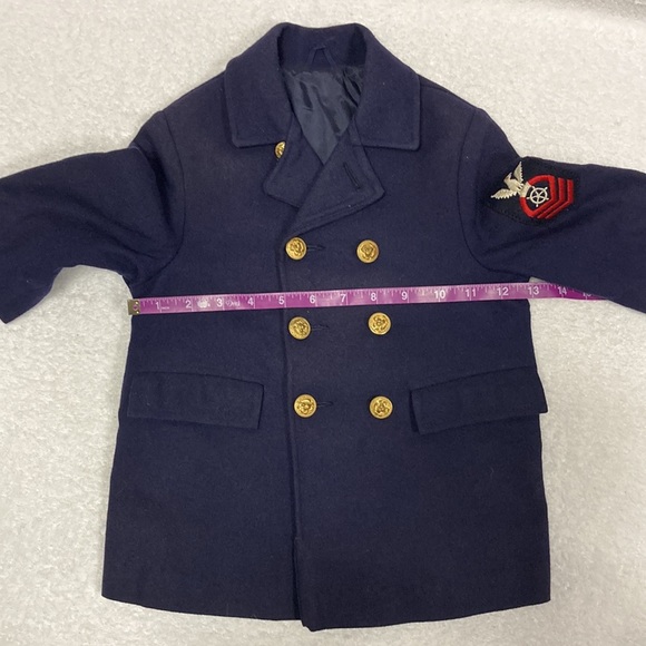 Vintage Sears nautical navy sailor pea coat size 2 - Picture 4 of 9